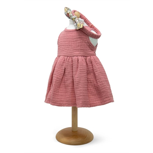 Image of MaMaMeMo Dolls kjole uden ærmer - rosa (3893)